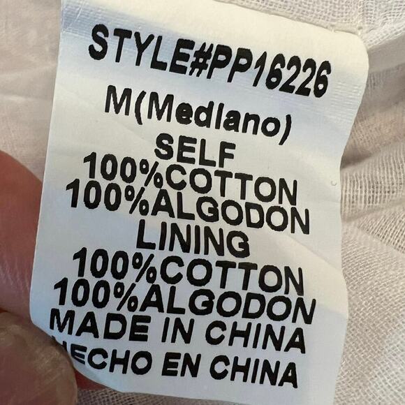 Papermoon 100% cotton plaid chopped hem drawstring shorts, gauze liner Size M - Picture 12 of 12